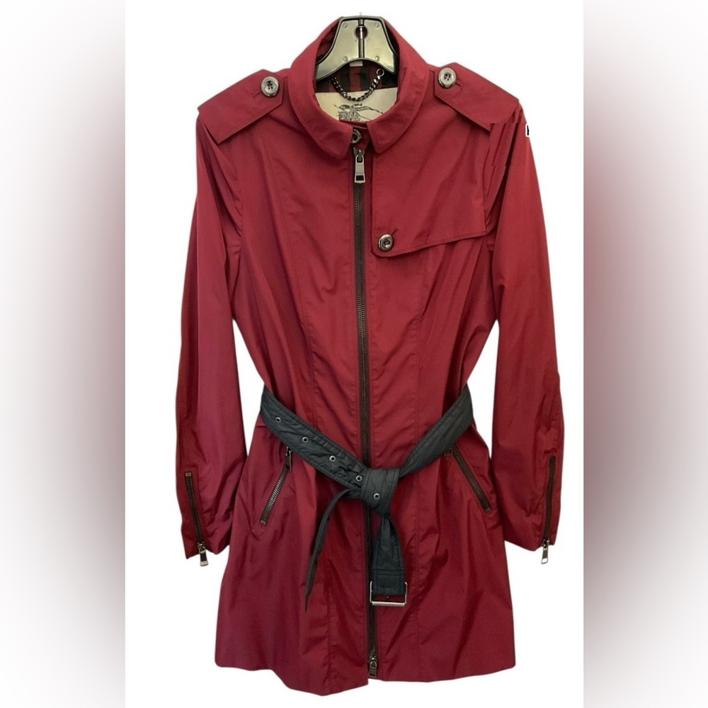 Burberry Dark Red Checkered Fabric